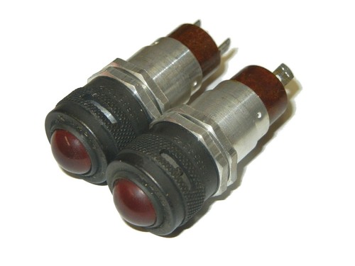 2 Dimmer Switch Lamp Signal Brown AIRCRAFT CONTROL PANEL INDICATOR PILOT LIGHT