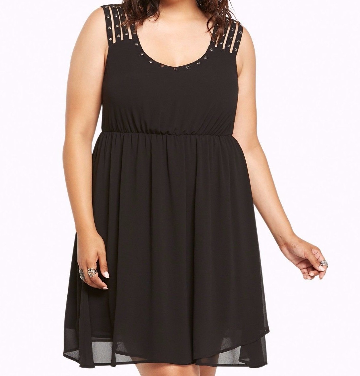 strappy chiffon dress