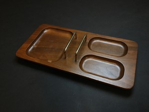 Men S Vintage Wood Walnut Dresser Valet Tray Br Organizer Mid Image Is Loading Men 039 S Vintage Wood Walnut Dresser Valet