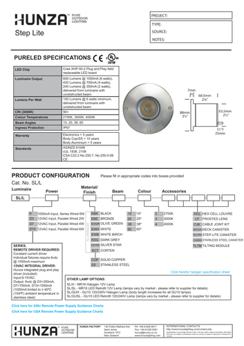 Hunza Step Lite PureLED Series Black/Copper/Stainless Steel - Picture 3 of 4