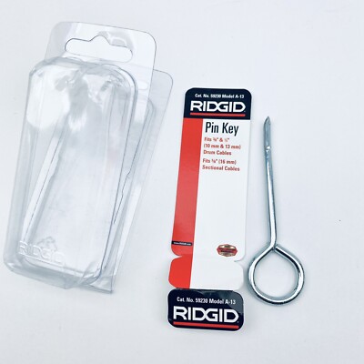 RIDGID 59230 COUPLING PIN KEY STEEL FITS 3/8'' &1/2'' DRUM CABLES- 5/8'' SEC CABLES