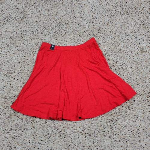 Abercrombie Skirt Girls Extra Large 16 Red Lightweight Pull On Flared Kids NEW - Picture 7 of 8