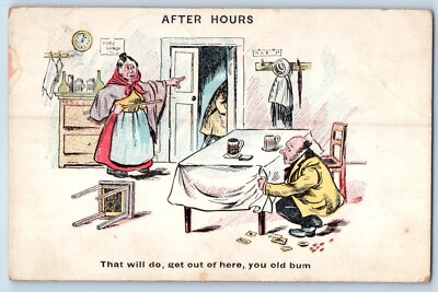 Angry Wife Postcard After Hours That Will Do Get Out Of Here Newark Valley NY