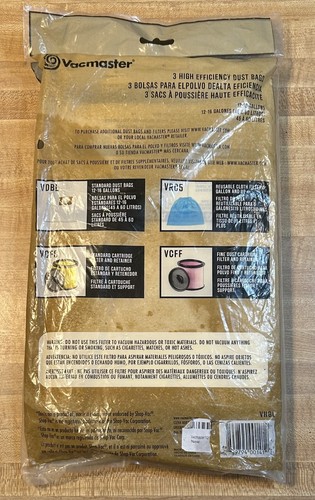 Bolsa de polvo de alta eficiencia Vacmaster de 12-16 galones, paquete de 3, VHBL - Imagen 4 de 4