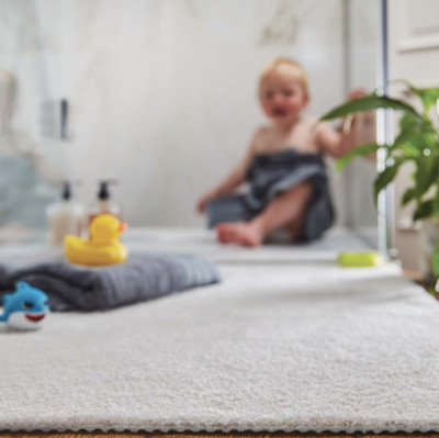 Badematte superweich aus PET Kunststoff 2 Farben erhältlich grau oder steinig