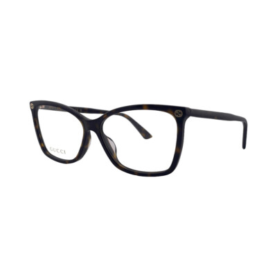 GUCCI キャットアイフレムメカネ GG0025O 002 Gucci GG0025O Havana Cat Eye Eyeglasses Frames 56mm 14mm