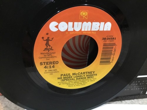 Paul McCartney 45 Rpm No More Lonely Nights - Rare Dance Mix 4:14 - Mint - Picture 3 of 4