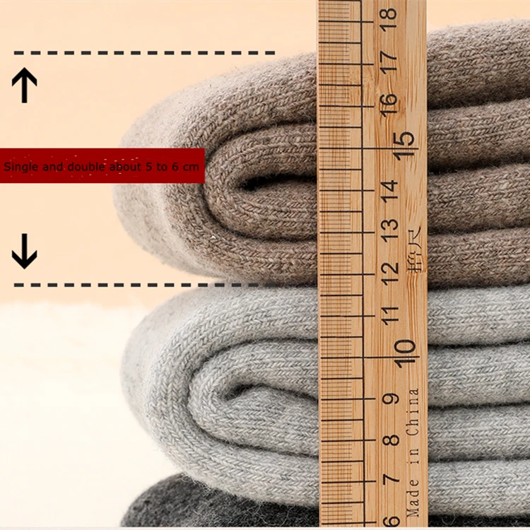 Lot 5Pairs Men Wool Cushioned Thick Boot Thermal Warm Crew Hiking Socks Winter - Image 4 of 4