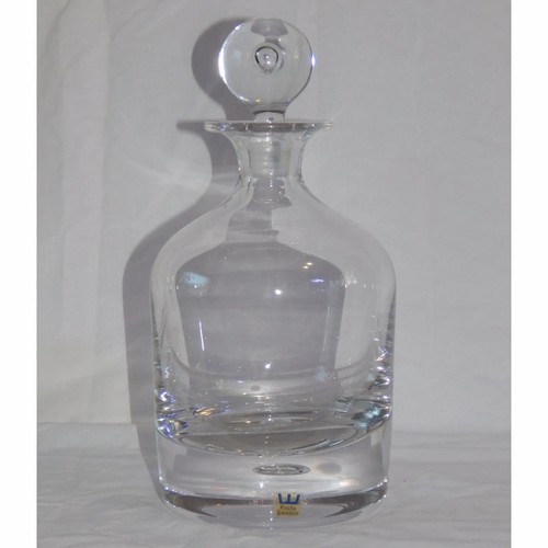 Rare Kosta Boda Pippi Whiskey Decanter Swedish Art Glass Signed Kosta 1950s