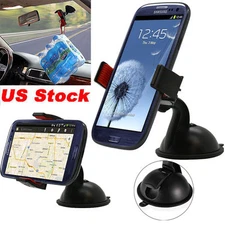 Universal 360° Rotating Car Windshield Mount Holder Stand For Mobile GPS Phone 