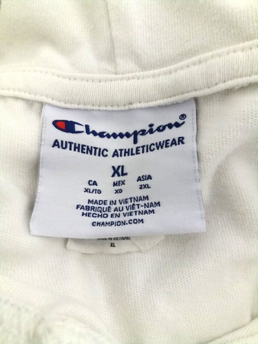Champion Women's Hoodie Sweatshirt Sweater Pullover Kangaroo Pocket XL White - Picture 9 of 11