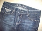 MISS CHIC Jeans Blue Denim Rhinestone/Stud detail Women 12/13 30 X 32 — photo 9