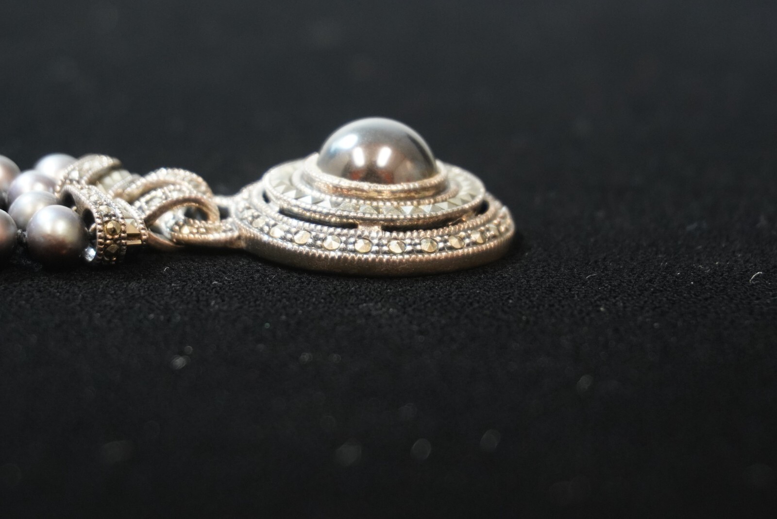 Sterling Silver Double-Strand Hematite Necklace - image 10