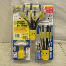 Bayco LBC-600SDL Light Bulb Changing Kit, No Handle. Standard, Suction, Flood