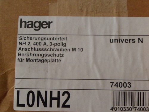 Hager L0NH2 *1 Piece* *NOS* - Picture 2 of 2