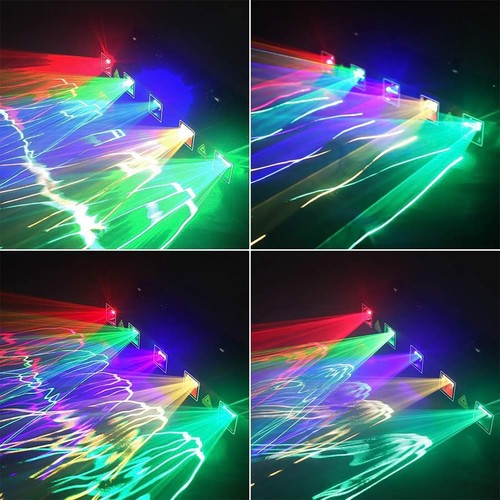 U`King Stage Lighting Laser Projector Light 5 Lens Beam RGBYC DJ Party Show DMX - Picture 3 of 10