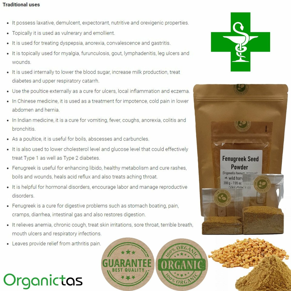 R V Essential Fenugreek Pure Essential Oil (Methi)- 1250ml (42oz - Foto 6