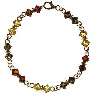 Bracciale con pallina di ambra verde all'ingrosso