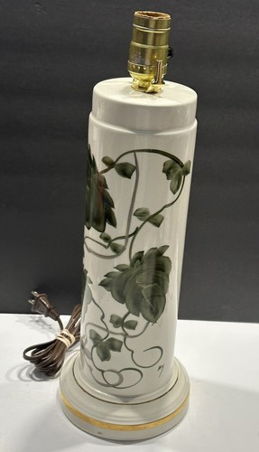 Vintage Ceramic Cylinder Table Lamp - 16” - No Shade - Works - Signed ‘Aly’ EUC - Picture 7 of 11