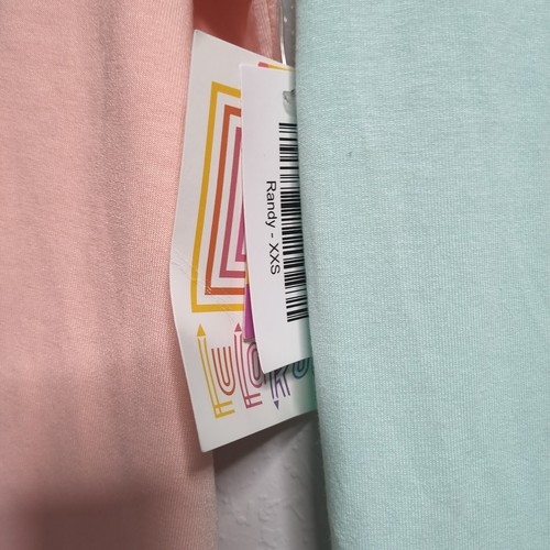NWT LuLaRoe Randy Raglan Tee Pastel Colorblock XXS - Picture 3 of 3