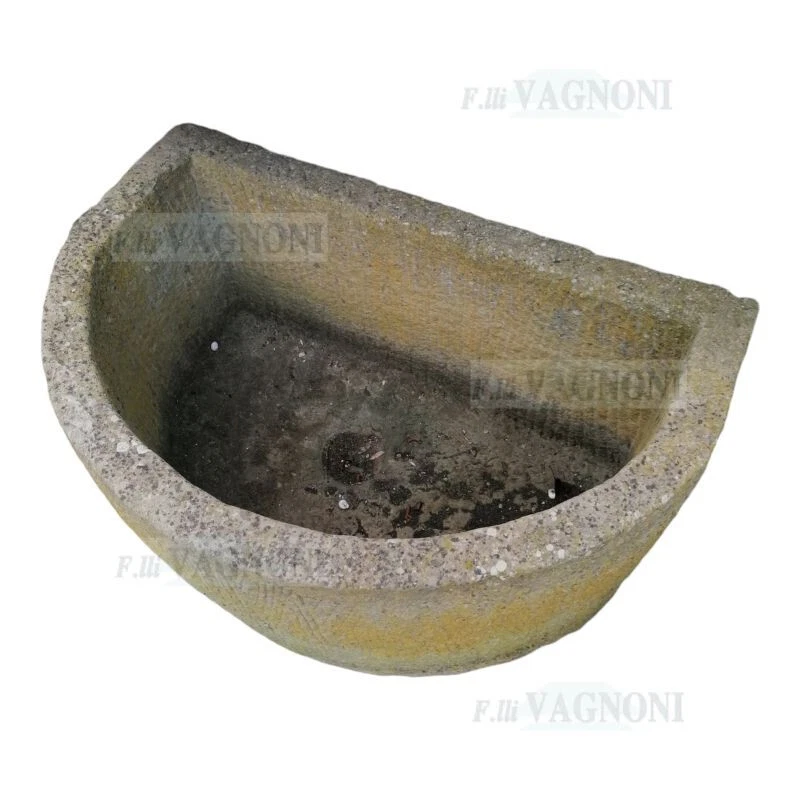 Vecchia Vasca in Pietra cm 95  arredo lavandino grande fontana marmo arredo - Immagine 3 di 4