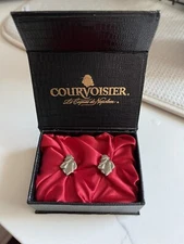 Courvoisier Le Cognac de Napoleon Cuff Links Silver Tone BOXED NEW