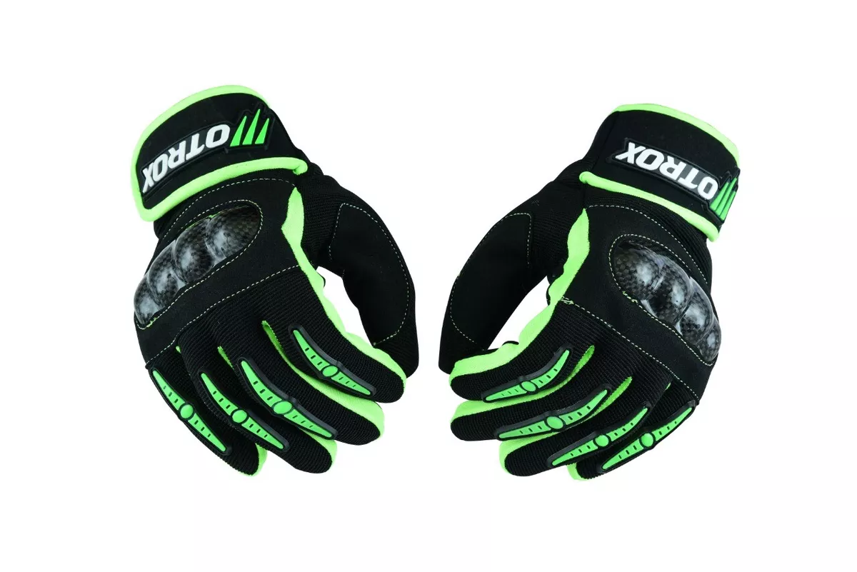 Green motorbike gloves new arrivals