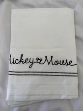 Ethan Allen Disney Mickey Mouse Autograph Twin Flat Sheet 68” X 96”