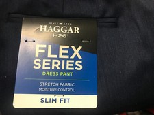HAGGAR H26 DRESS PANTS in SLIM FIT  choose sizes and colors FLEX SERIES