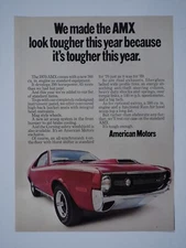 1970 AMX Vintage 1970 AMC Red Original Print  Ad 8.5 x 11"