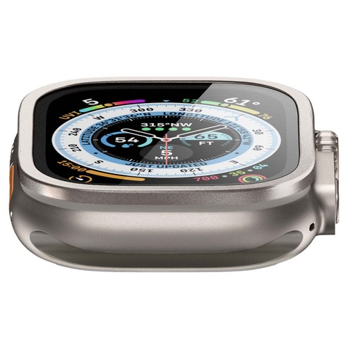 Szkło z ramką do Watch Ultra 2/1 49 mm Spigen Szkło hartowane Szkło ochronne wyświetlacza - Zdjęcie 6 z 12