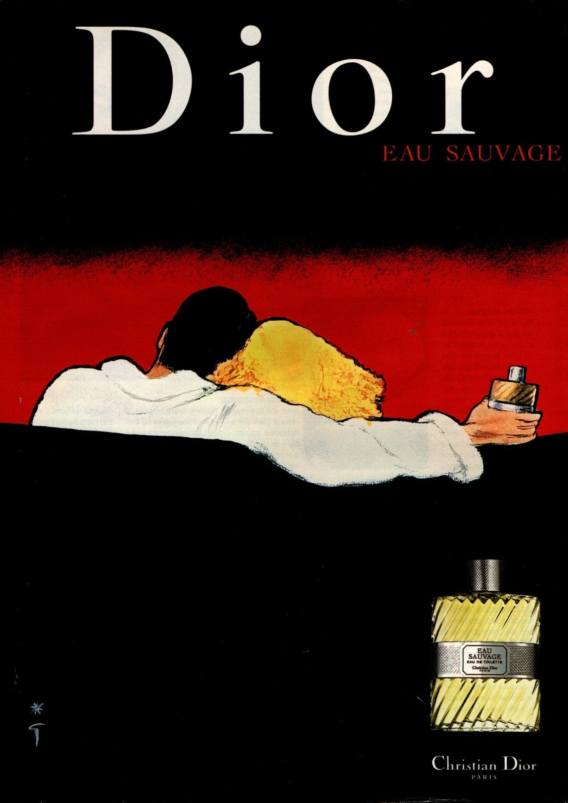 Publicité papier Parfum. Perfume ad. DIOR Eau Sauvage Gruau