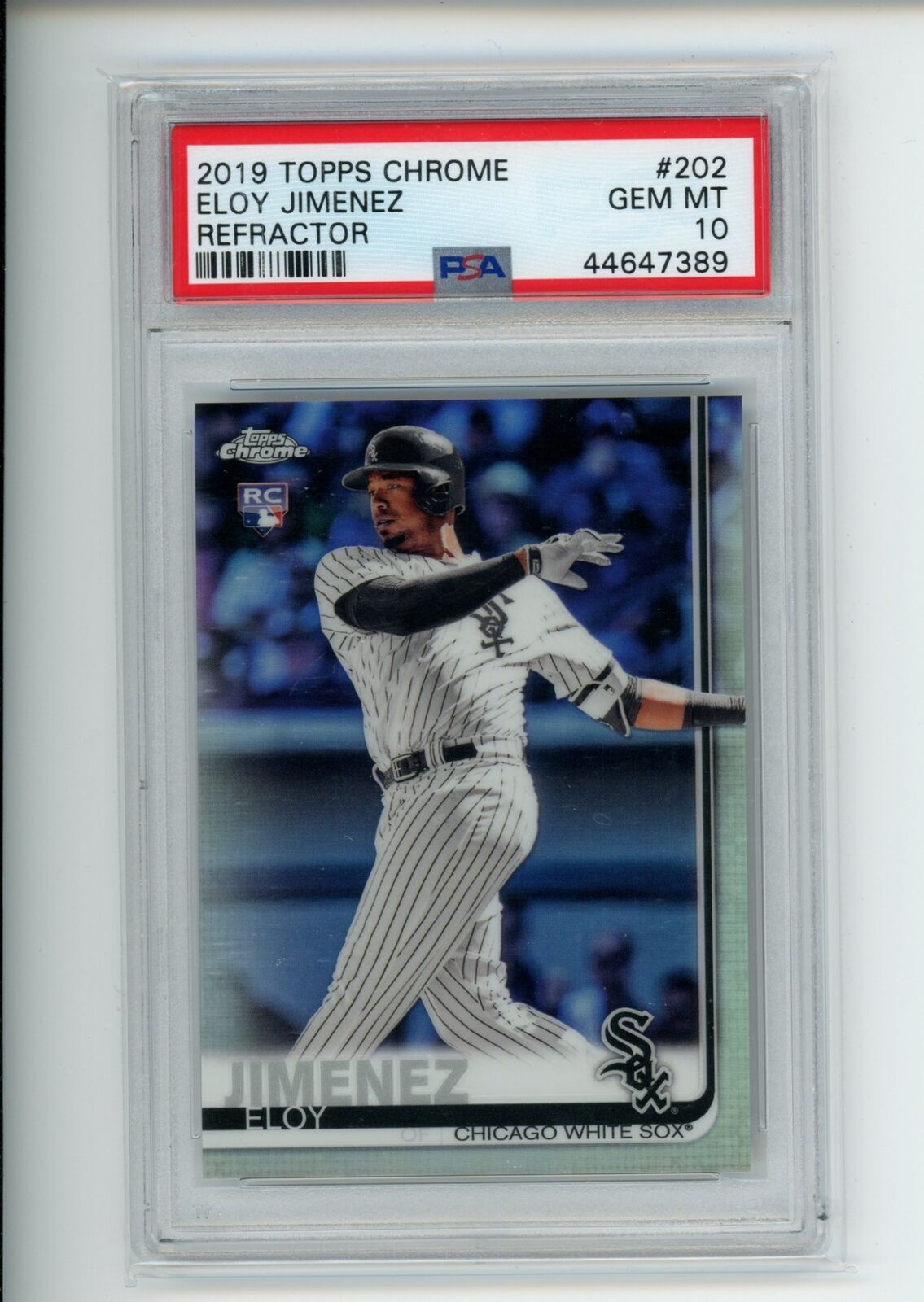2019 Topps Chrome Eloy Jimenez #202 Rookie Refractor White Sox PSA 10 GEM MINT