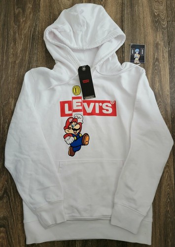 Nuevo con etiquetas LEVIS X Super Mario Bros. Jersey Sudadera Con Capucha  Suéter Blanco Tamaño Extra Pequeño XS | eBay