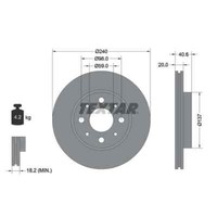 Textar 2X Bremsscheibe 92118003