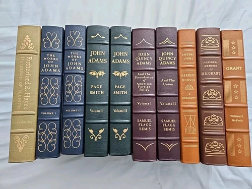 Easton Press Library of the Presidents 10 Volumes John Quincy Adams Lot Grant