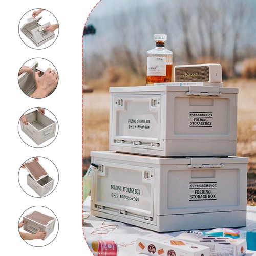Stackable Folding Storage Box Collapsible Baskets for Picnic Camping Car Caravan - Picture 11 of 33