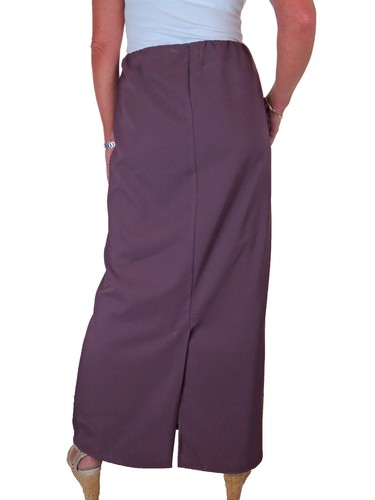 Ladies Elasticated Waist Maxi Skirt Office Day Ankle Length Size 10-22 - Picture 23 of 32