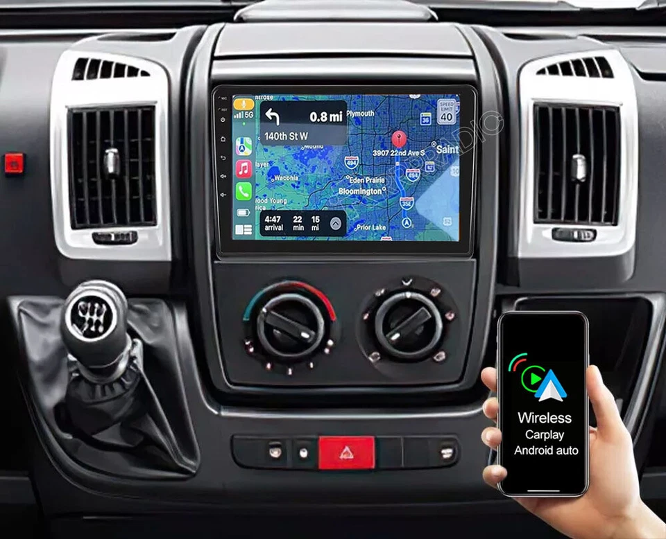 Für Fiat Ducato Citroen Jumper Peugeot Boxer Android 15.0 Carplay Autoradio GPS - Bild 2 von 4