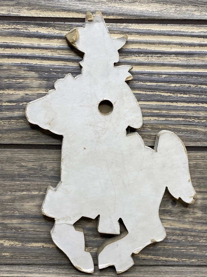 "Placa de pared de juguete vintage decoración Marshall traje azul caballo marrón 7""" Foto 2 de 2