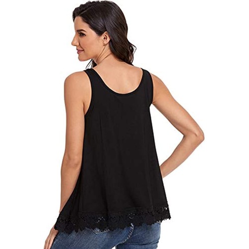 Women Tank Top with Built in Padded Bra Adjustable Strap Camisole Fitted Vest - Picture 6 of 16
