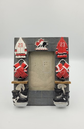 Hockey Canada Picture Frame Locker Room Puck, Jersey and Skates NHL Ceramic 3d