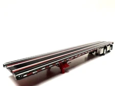 DCP  FIRST GEAR 1/64 SCALE  WILSON  FLATBED  TRAILER  BLACK & RED, SPREAD AXLE