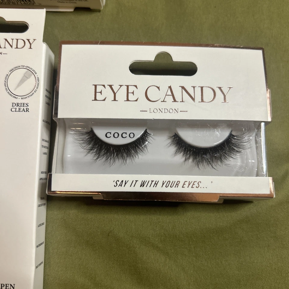 Eye Candy London (3) Juegos de Pestañas y (1) Pluma Adhesiva para Pestañas, Nuevo Foto 3 de 4