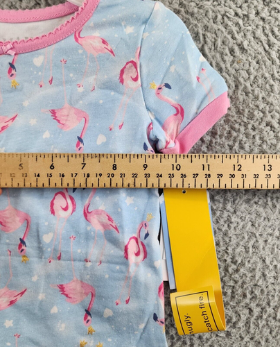 Max & Olivia Flamingo Snug Fit Pajama Top Toddler Girls 2T Multi Crew Neck S/S - Picture 6 of 12