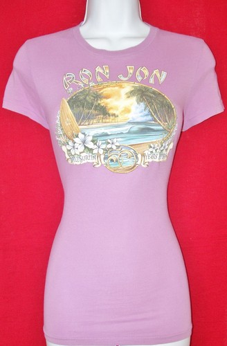 "RARE" RON JON SURF SHOP WOMEN'S SHORT SLEEVE LOGO TOP PURPLE SIZE MEDIUM - Picture 16 of 22