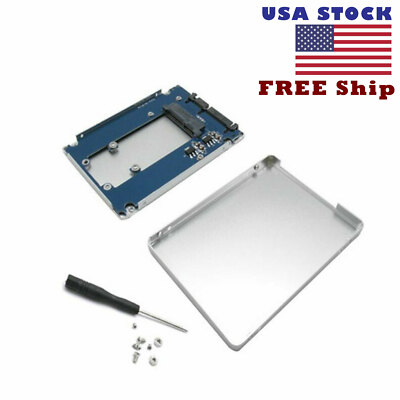 mSATA SSD mini pci-e to 2.5'' SATA Adapter with External Case US Free Shipping
