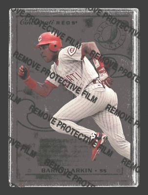 1996 Leaf Steel #69 of 77 Barry Larkin Cincinnati Reds HOF w