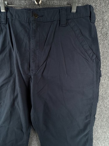 NWT Carhartt Canvas Work Dungaree Pants Loose Fit 38x34 Utility Blue BN0151-M - Picture 3 of 11