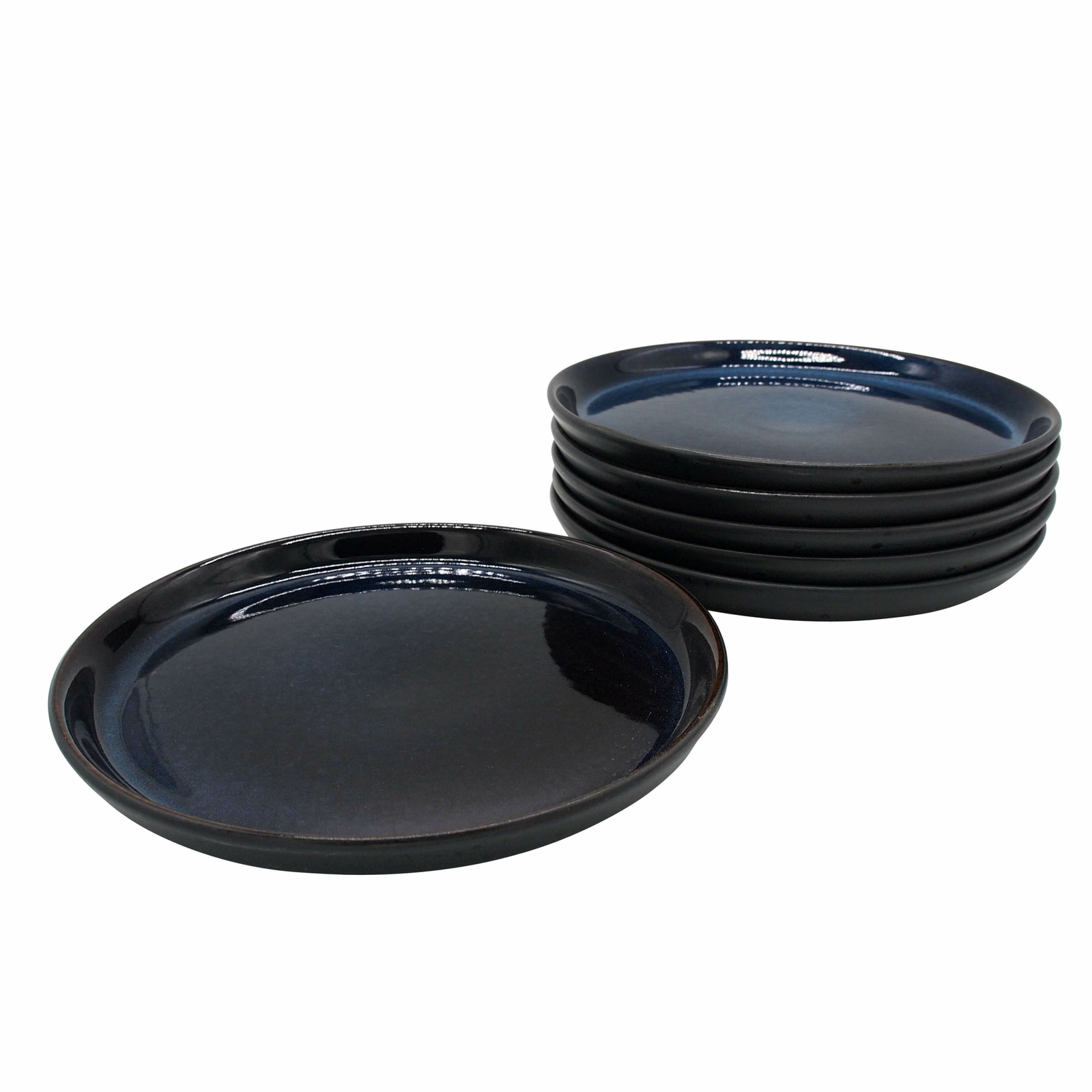 BITZ 6er-Set Gastro Teller Speiseteller Essteller Ø 21 cm grau hellblau